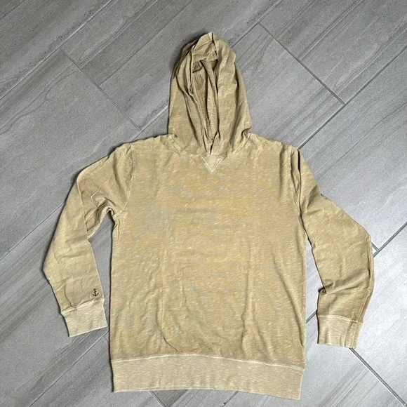 J. Crew Kids Garment-Dyed Hooded T-shirt for boys Tan Hoodie - Picture 3 of 7